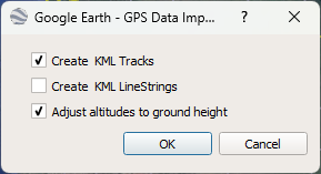 Initial Google Earth dialog